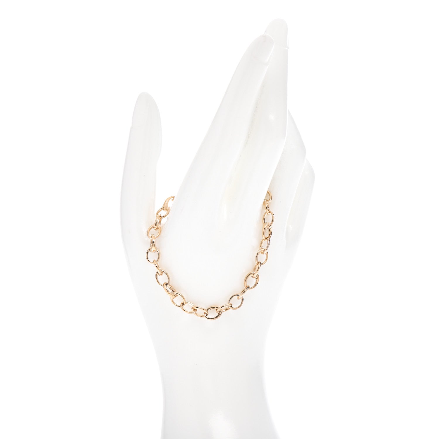 Tiffany 18K Yellow Gold Oval Link Bracelet 2 of 5