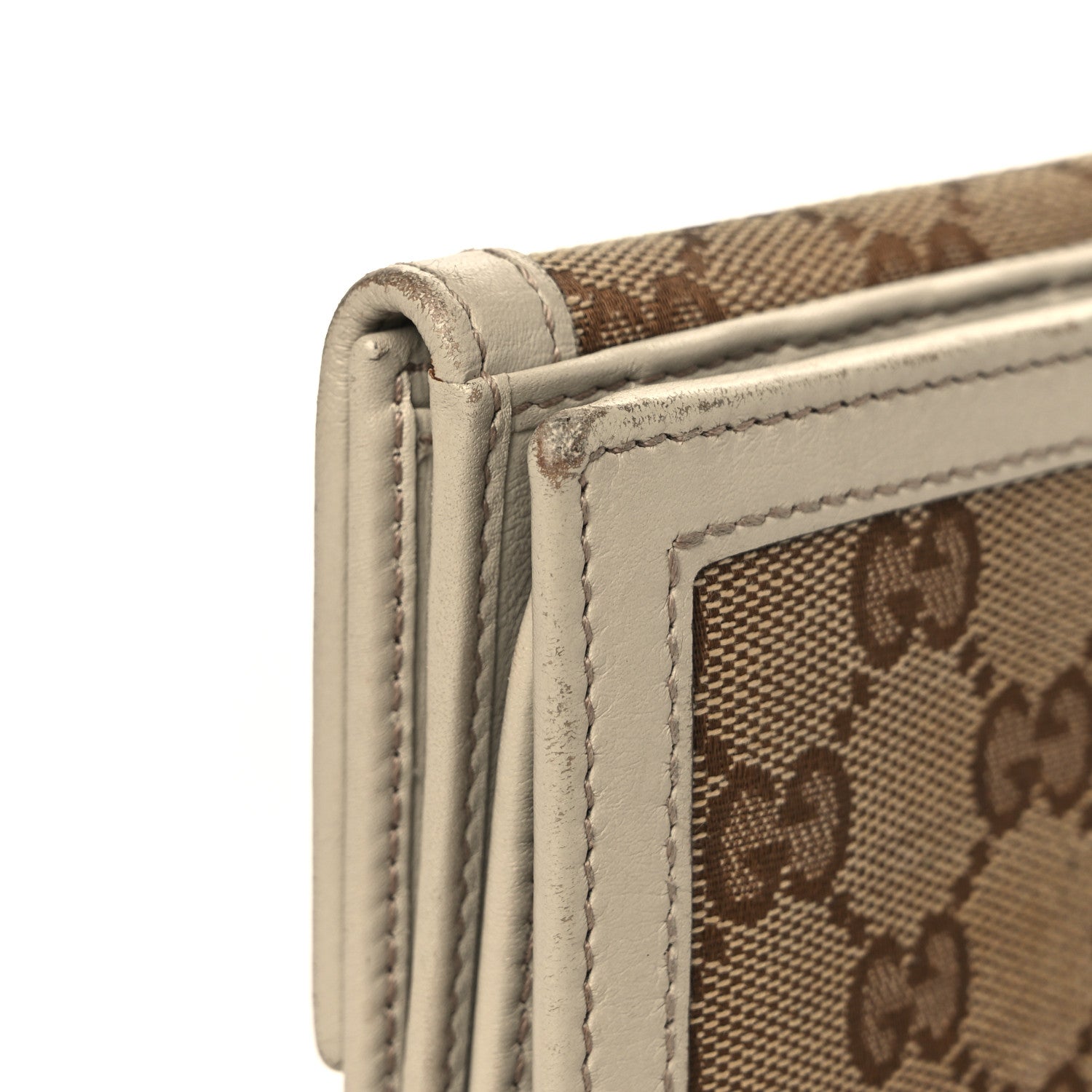 Gucci Monogram Margaux Calfskin Sukey Continental Organizer Wallet Beige Ebony Mystic White 11 of 14