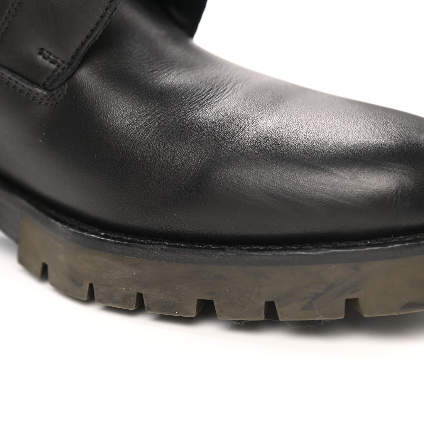 Calfskin Defense Ankle Boots 40 Black