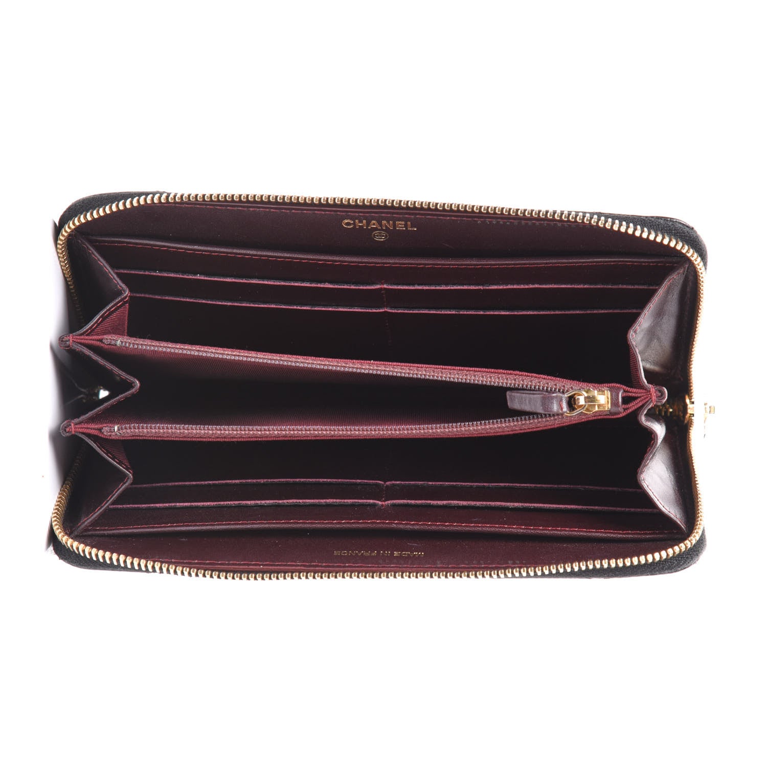 Chanel Caviar Quilted Large Gusset Zip Around Wallet Black 4 of 10