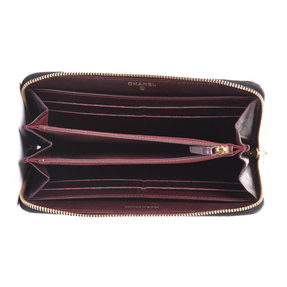 Chanel Caviar Quilted Large Gusset Zip Around Wallet Black 4 of 10