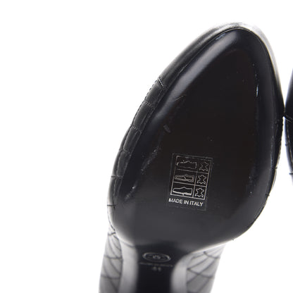 Chanel Lambskin Quilted Cap Toe Pumps 41 Black 7 of 11