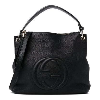 Gucci Pebbled Calfskin Large Soho Hobo Black 1 of 17