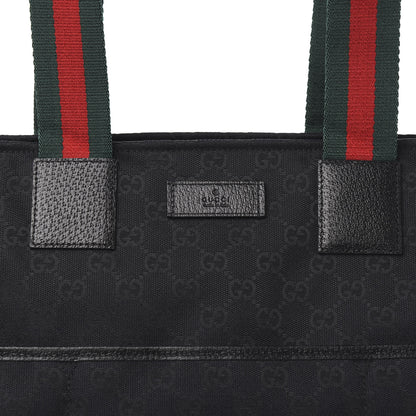 Gucci Monogram Web Large Diaper Tote Black 10 of 11
