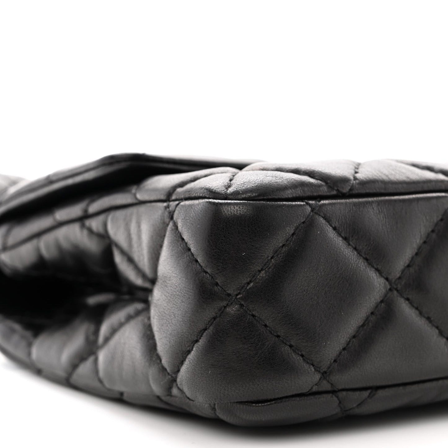 Lambskin Quilted Large Roll 2.55 Reissue Clutch Black