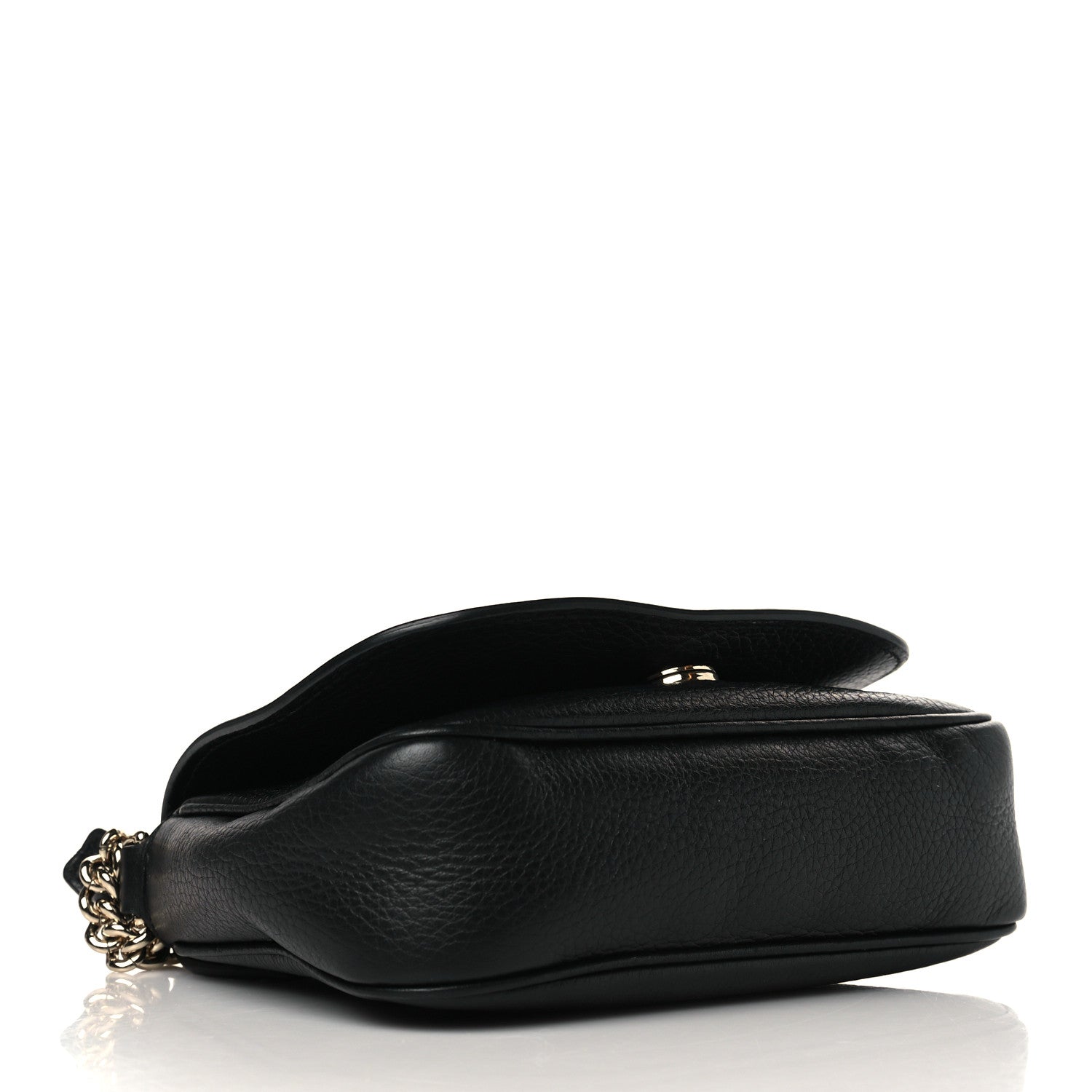 Gucci Pebbled Calfskin Small Soho Flap Crossbody Black 4 of 8