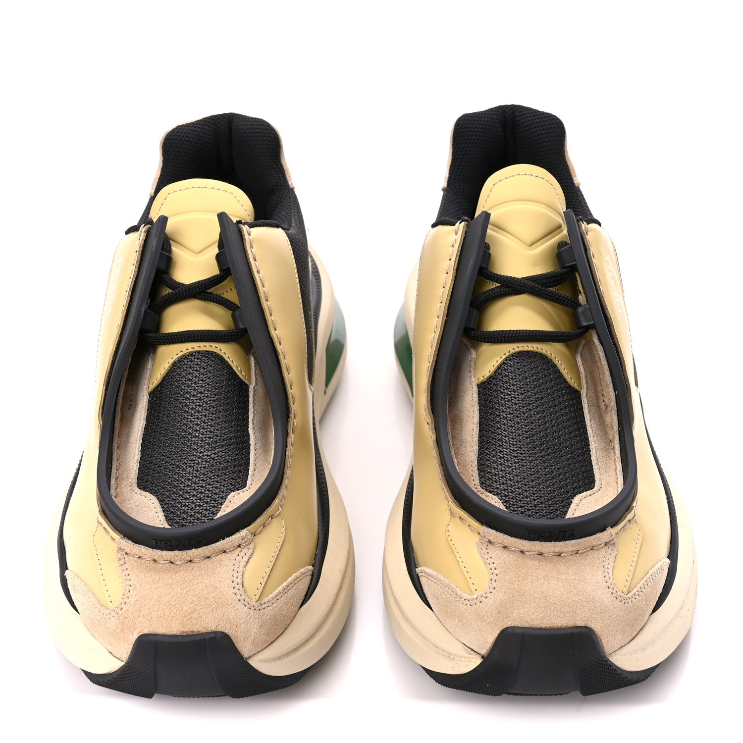 Prada Spazzolato Rois Bike Fabric Mens Sneakers 8 Quarzo Mango 2 of 8