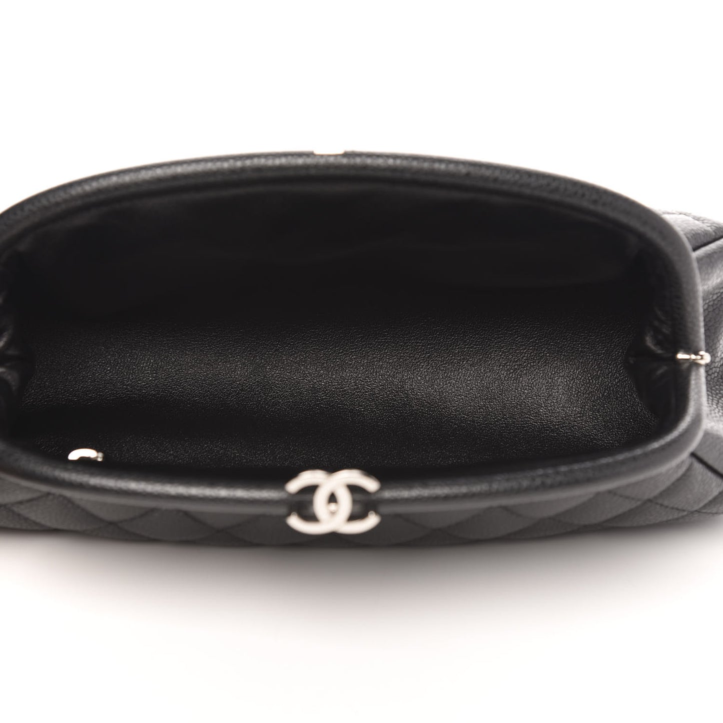 Caviar Quilted Timeless Clutch Black