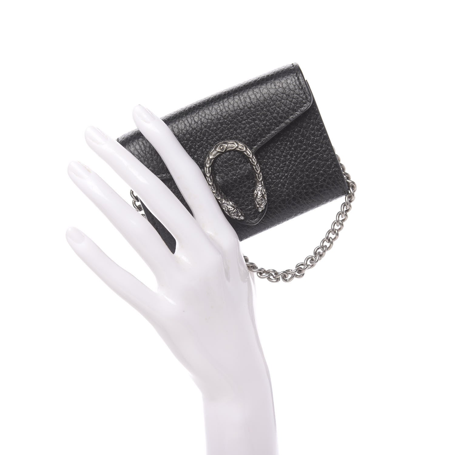 Gucci Calfskin Dionysus Coin Purse Black 2 of 7