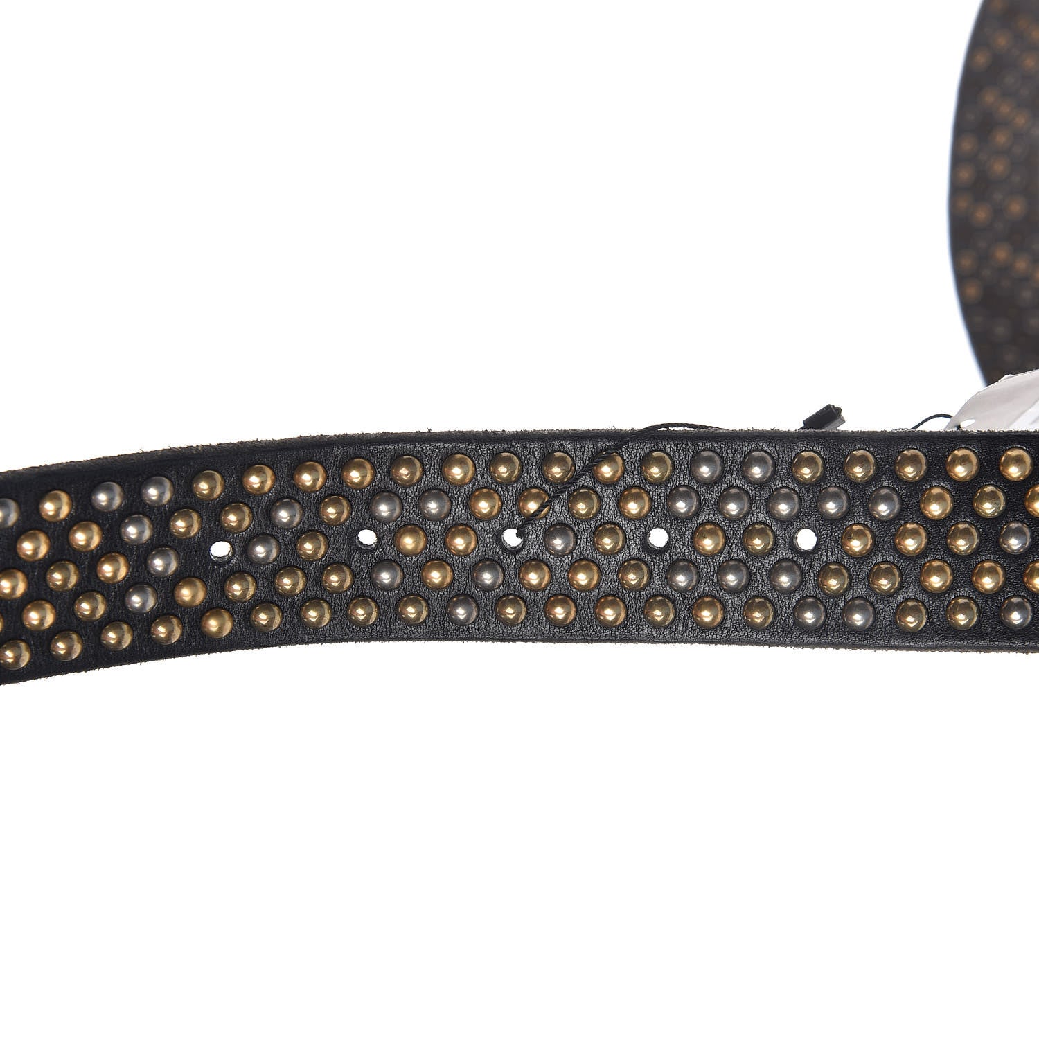 Gucci Calfskin Studded Feline Belt 100 40 Black 6 of 6