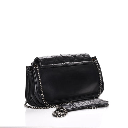 Chanel Lambskin Quilted Accordion Mademoiselle Flap Black 3 of 7