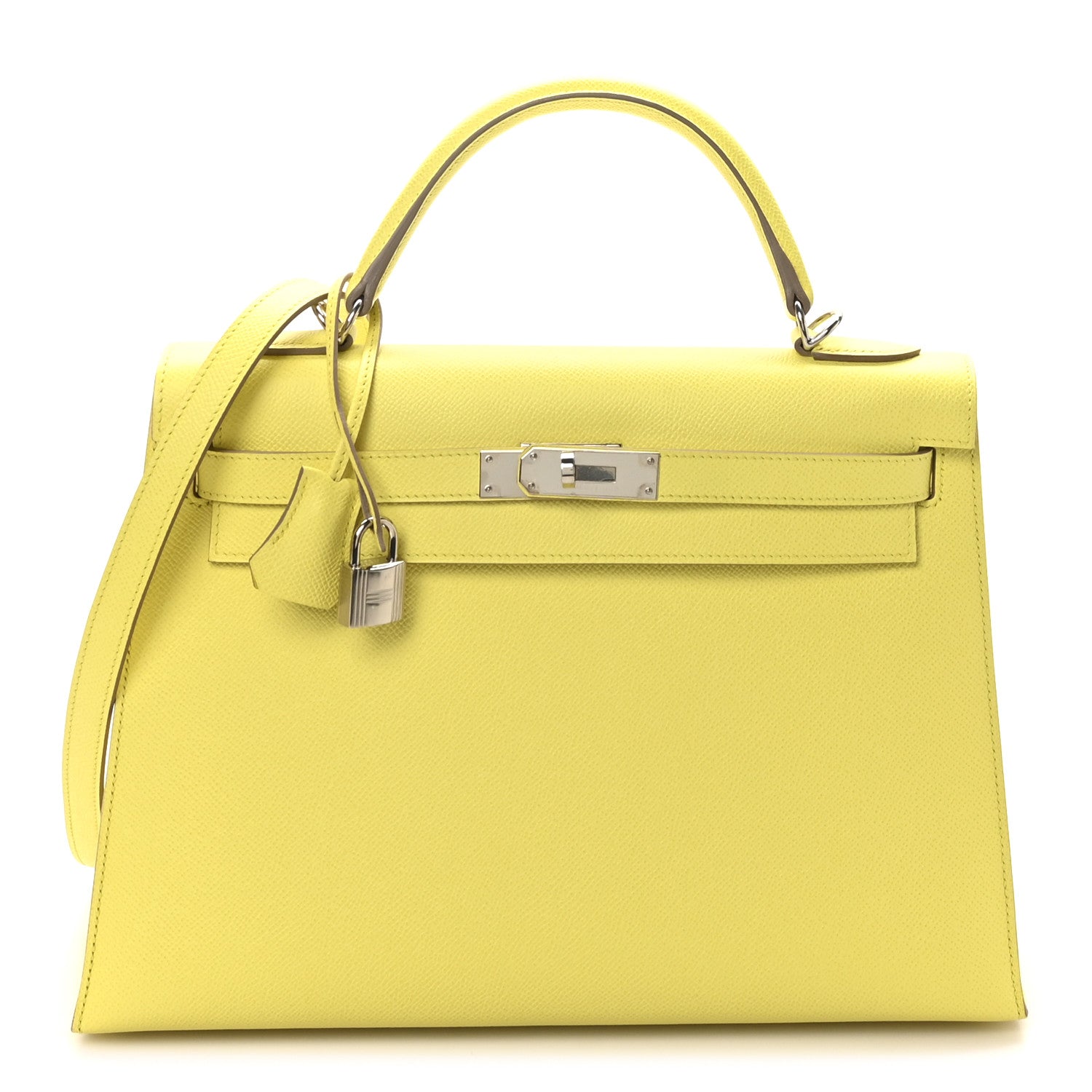 Hermes Epsom Kelly Sellier 32 Lime 1 of 9