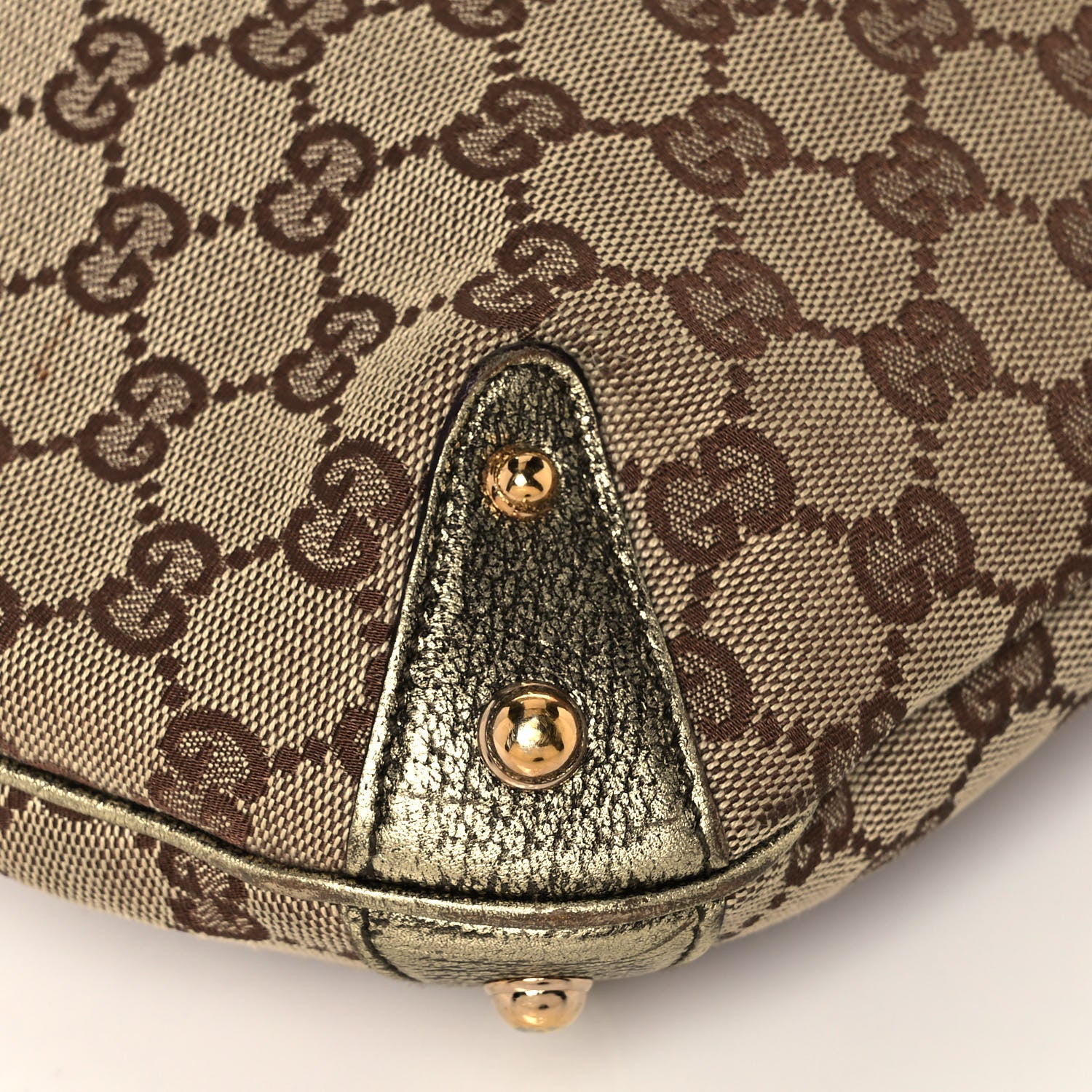 Gucci Metallic Monogram Horsebit Chain Hobo Gold 11 of 12