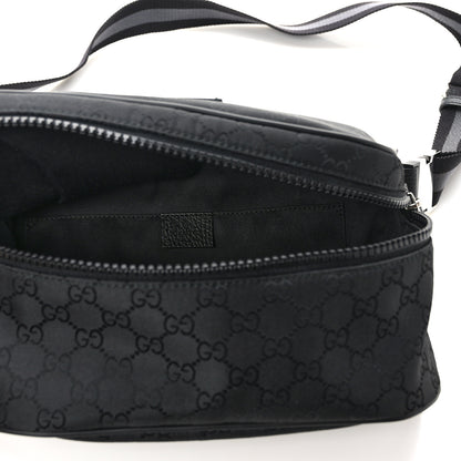 Gucci Nylon Monogram Fanny Pack Belt Bag Black 5 of 11