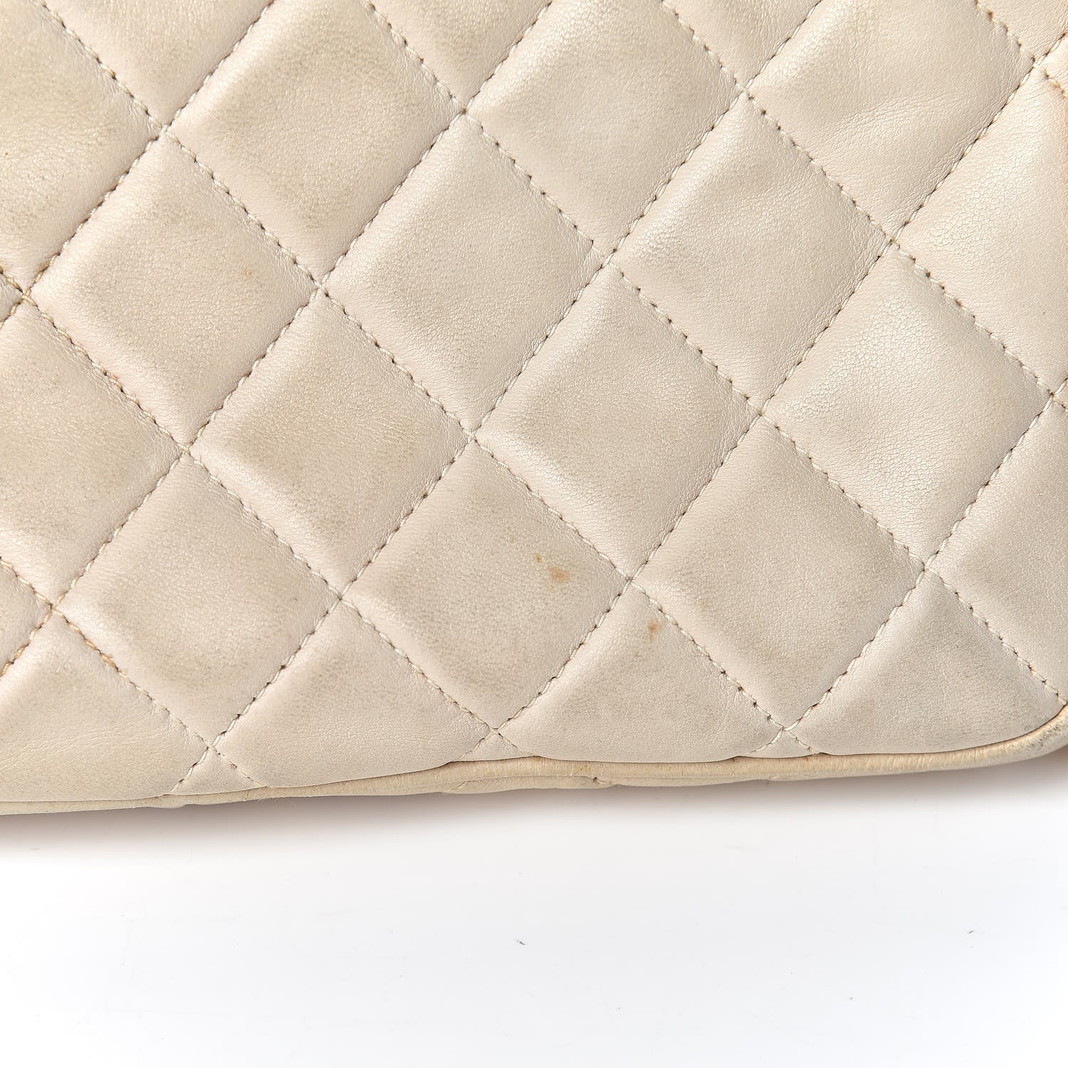 Chanel Lambskin Quilted Tassel Camera Case Pouch White 13 of 17