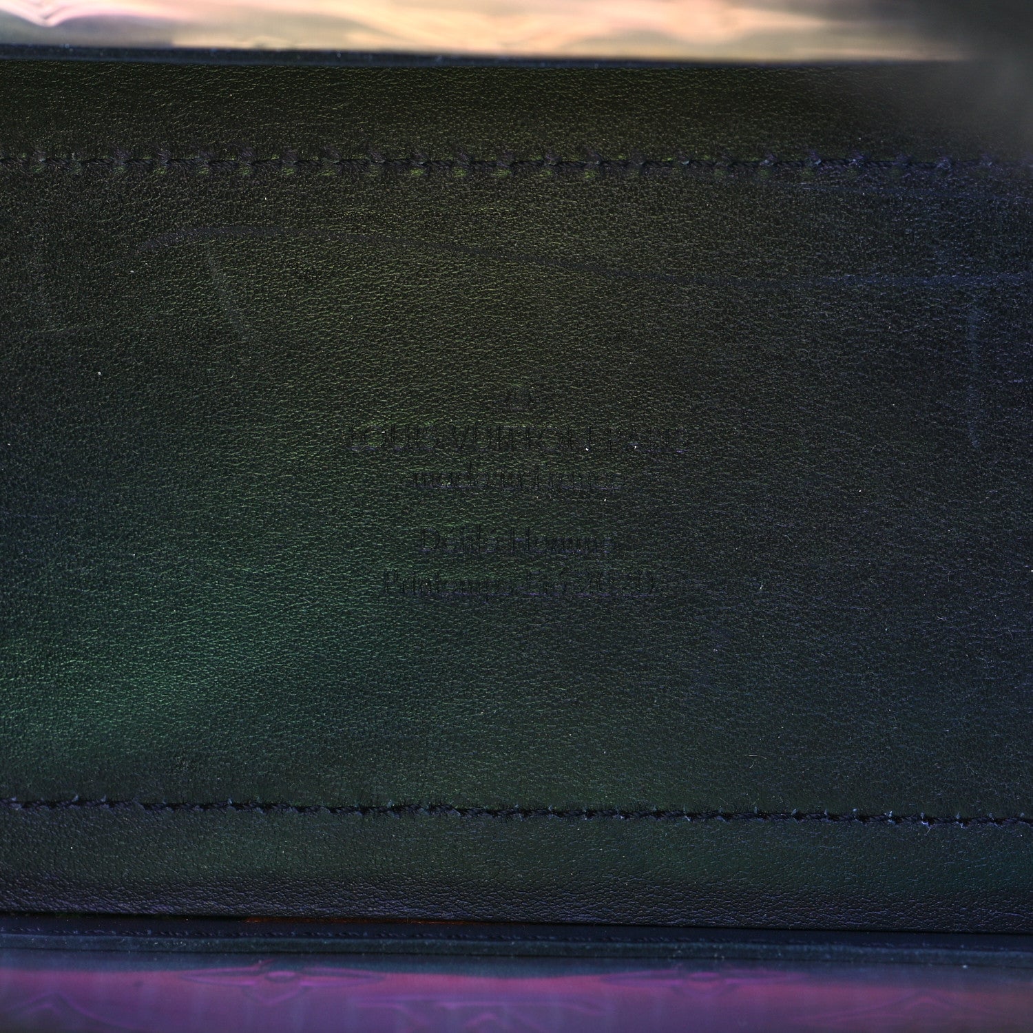 Louis Vuitton Calfskin PVC Monogram Solar Ray Soft Trunk Iridescent Prism Black 6 of 11