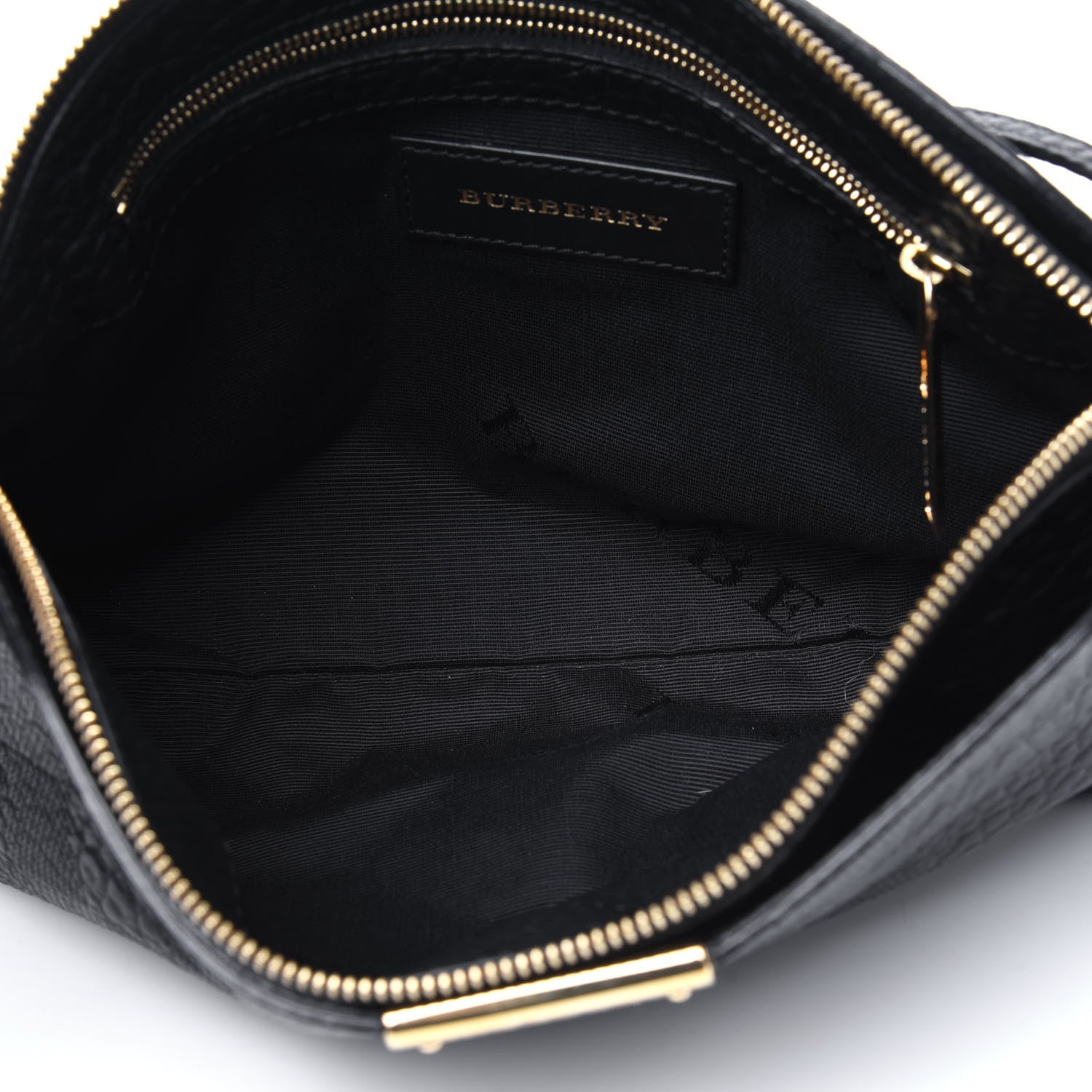 Burberry Signature Grain Calfskin Check Embossed Small Chichester Crossbody Clutch Bag Black 5 of 12