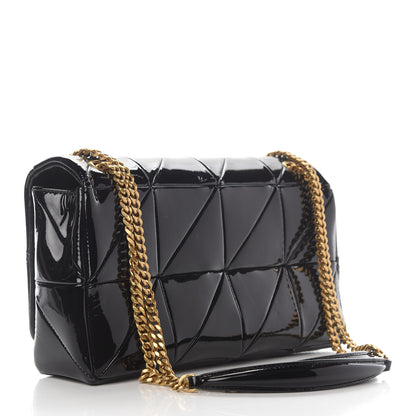 Saint Laurent Patent Patchwork Monogram Medium Jamie Black 3 of 9