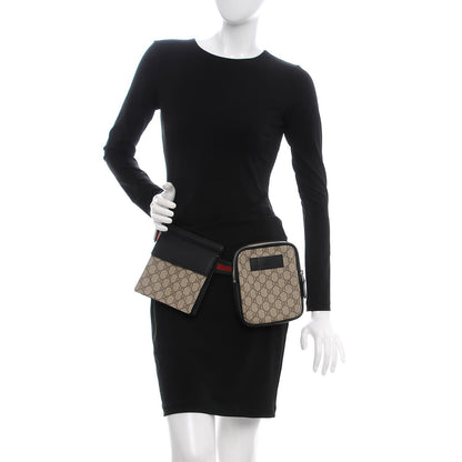 Gucci GG Supreme Monogram Web Belt Bag Black 2 of 10