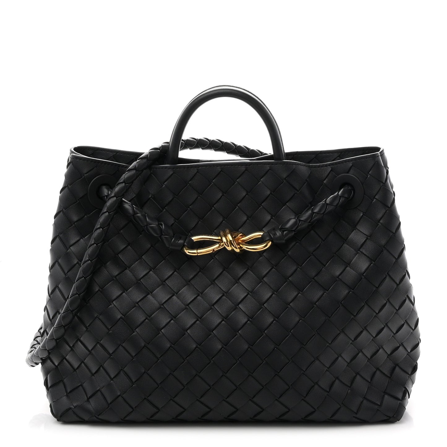 Nappa Intrecciato Medium Andiamo Shoulder Bag Space