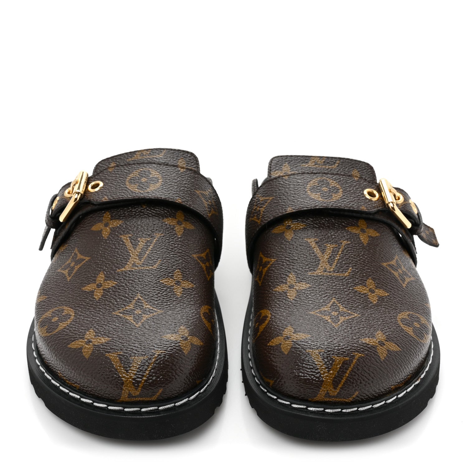 Louis Vuitton Patent Monogram Womens Cosy Flat Comfort Clog Mules 37 Brown 2 of 8