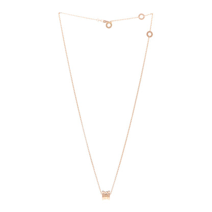 Bulgari 18K Rose Gold Mini B.Zero1 Pendant Necklace 3 of 4