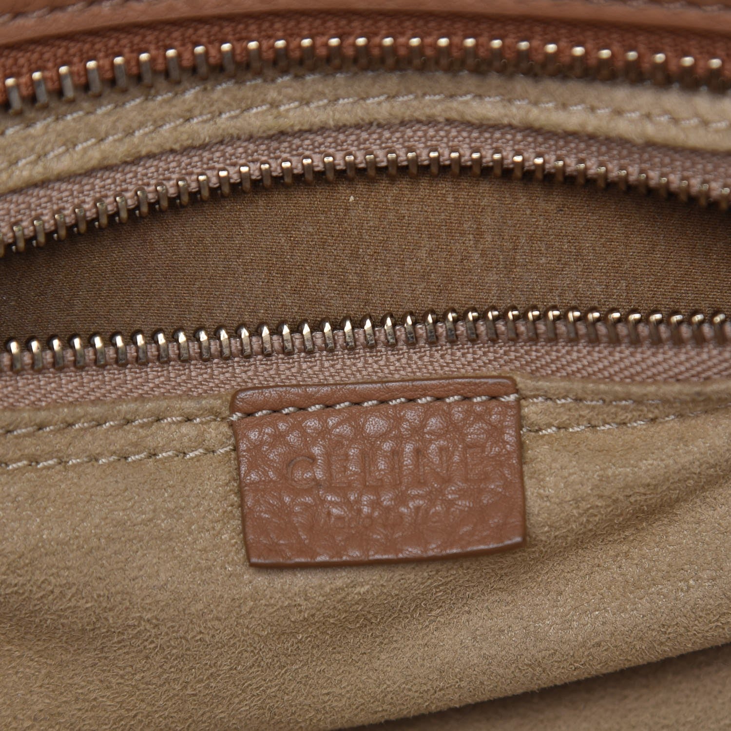 Celine Pebbled Calfskin Micro Luggage Camel 6 of 20