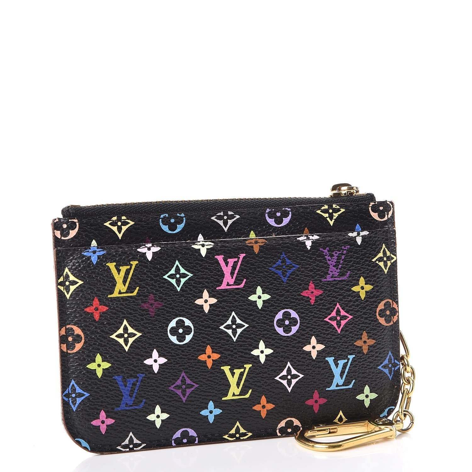 Louis Vuitton Monogram Multicolor Key Pouch Black Violet 3 of 10