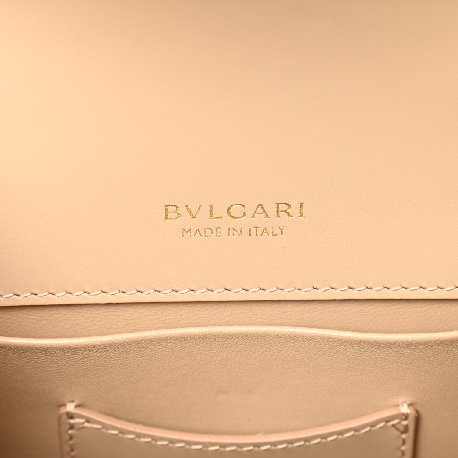 Bulgari Calfskin Serpenti Forever Medium Top Handle Beige 1794918