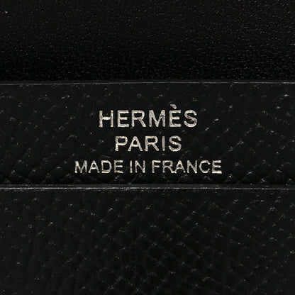 Hermes Epsom Monochrome Bearn Card Holder Wallet Black 6 of 9