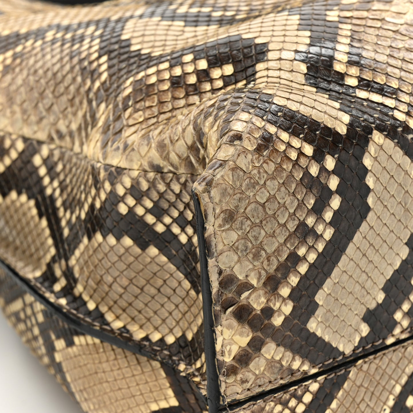 Snakeskin Flamenco Knot Bag Black