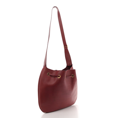 Saint Laurent Smooth Calfskin Paris VII Large Flat Hobo Red 4 of 13