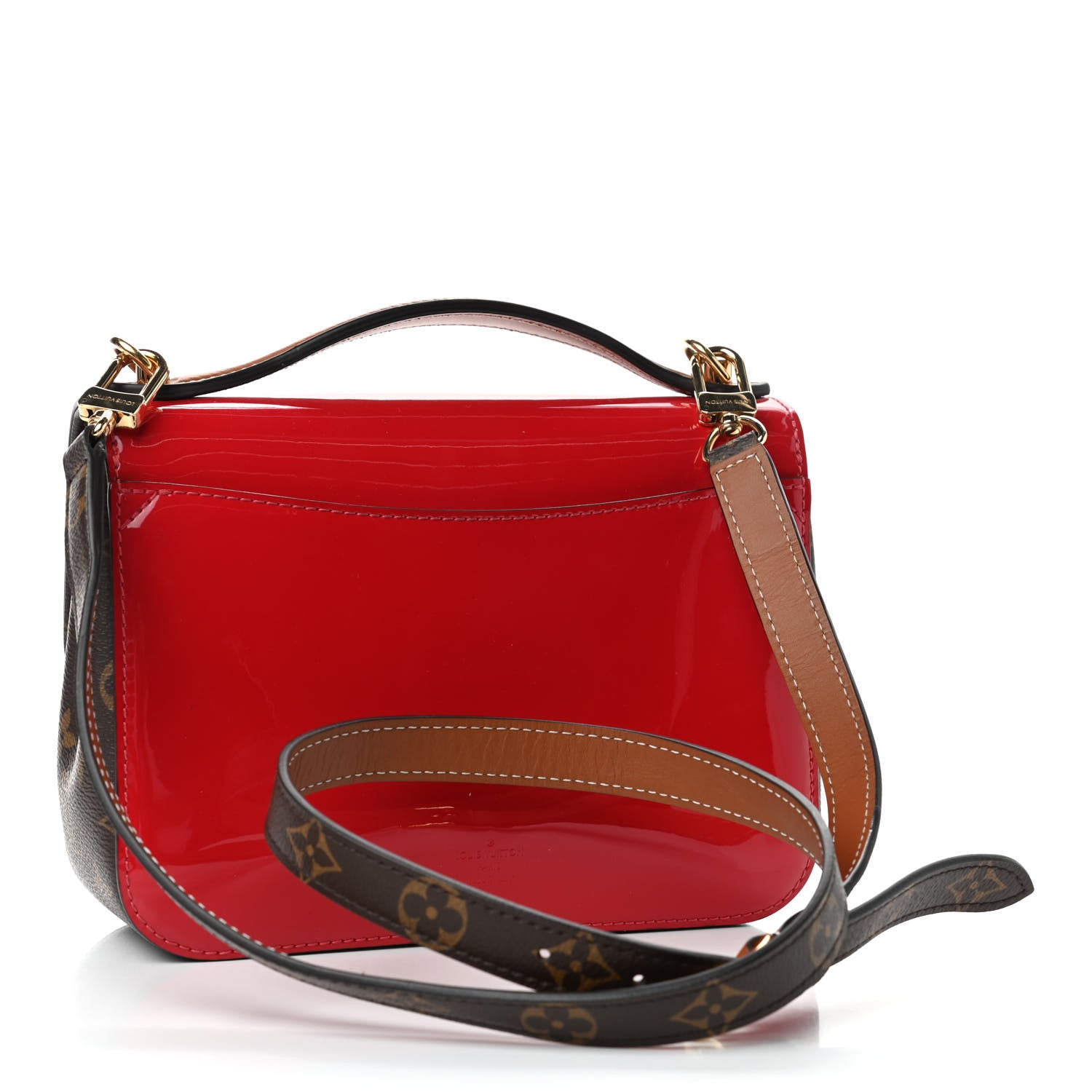 Louis Vuitton Patent Calfskin Monogram Cherrywood BB Scarlet 2 of 4