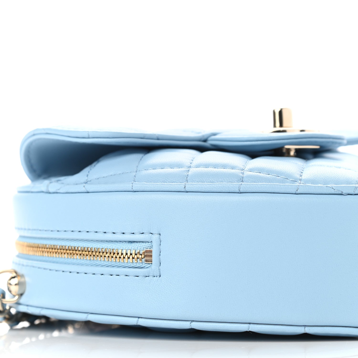 Chanel Lambskin Quilted CC In Love Heart Bag Light Blue 17 of 21