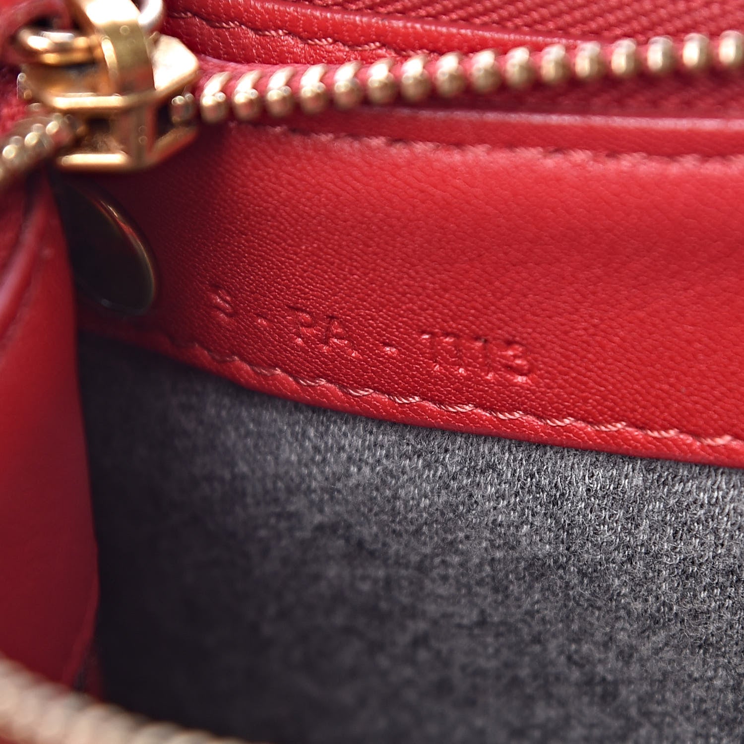 Celine Lambskin Small Trio Crossbody Bag Red 10 of 17