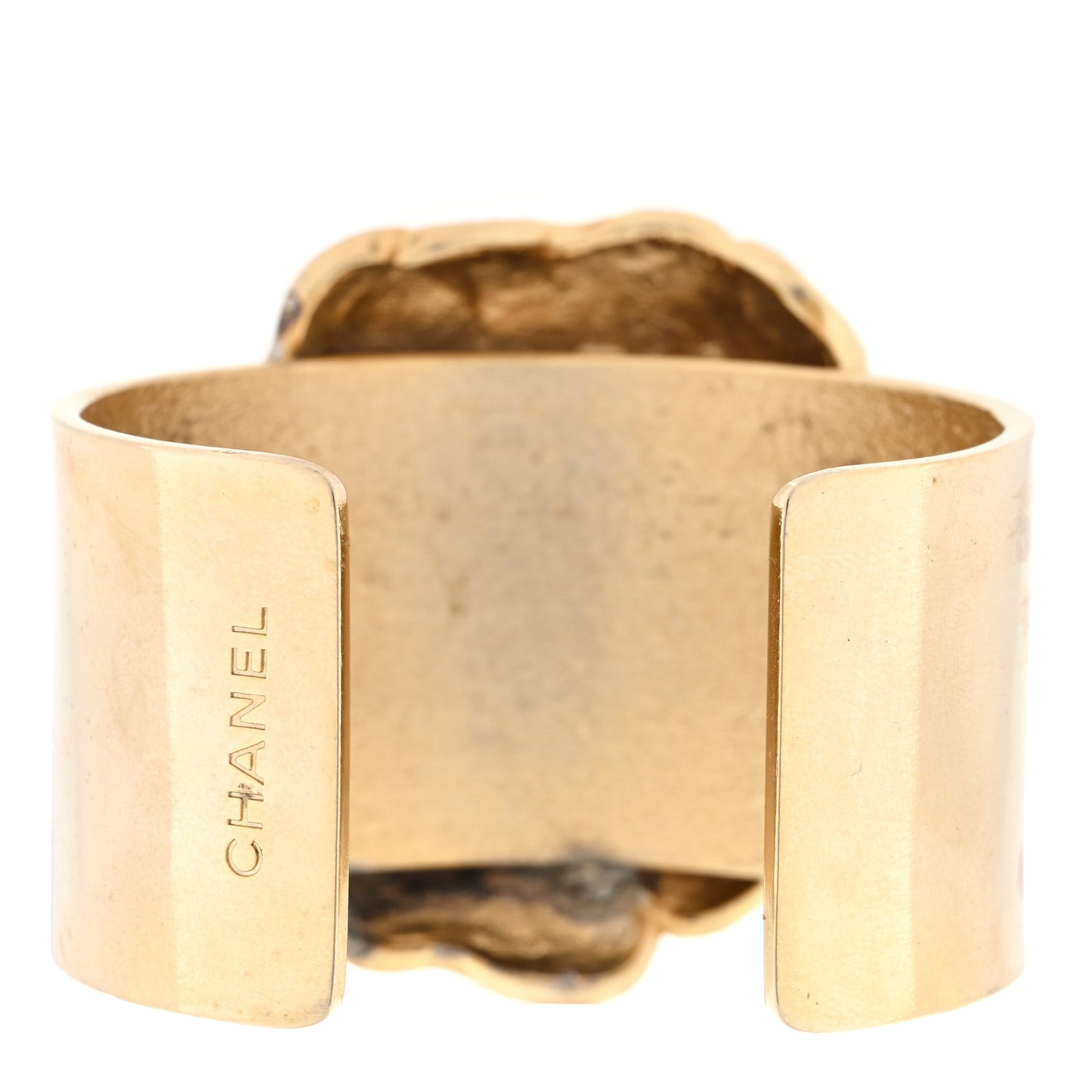 Metal Enamel Camellia CC Bracelet Light Gold
