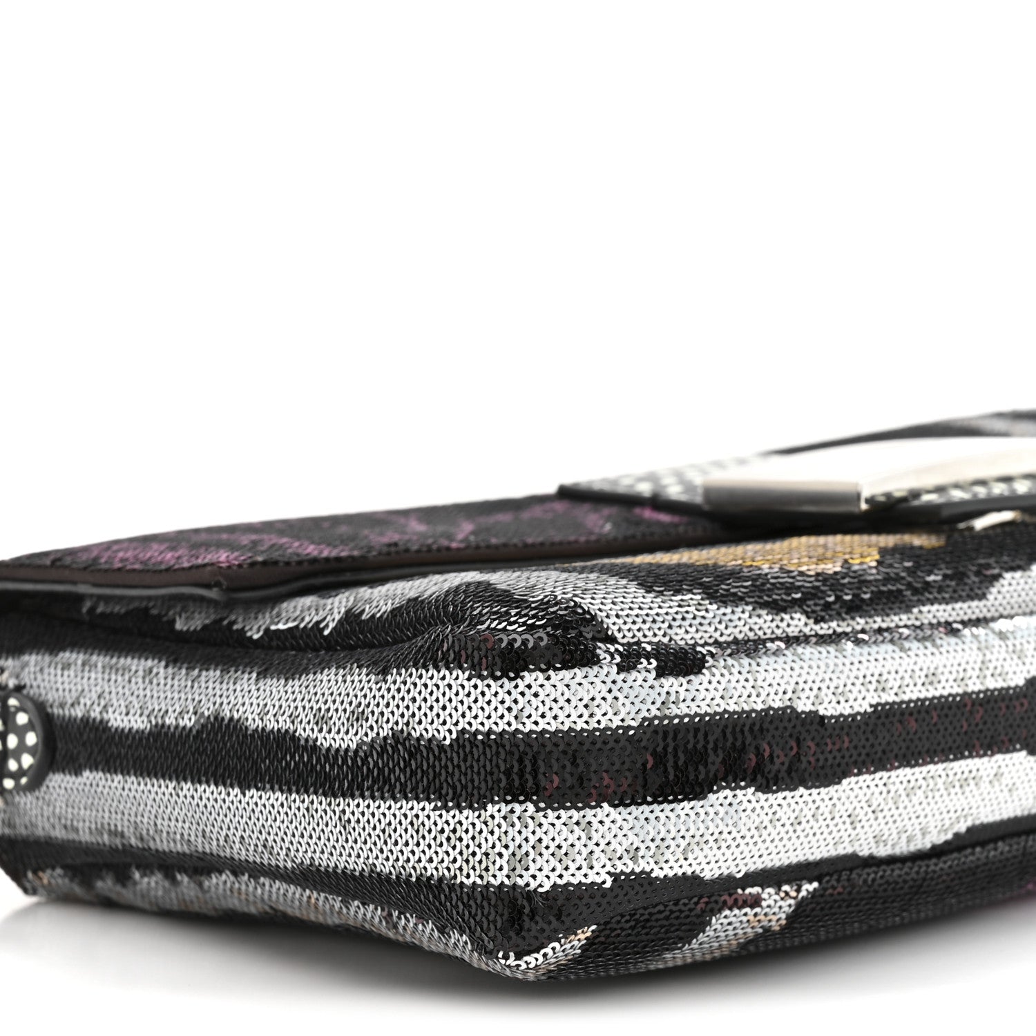 Fendi Night Butterfly Sequin Baguette Black Multicolor 10 of 10