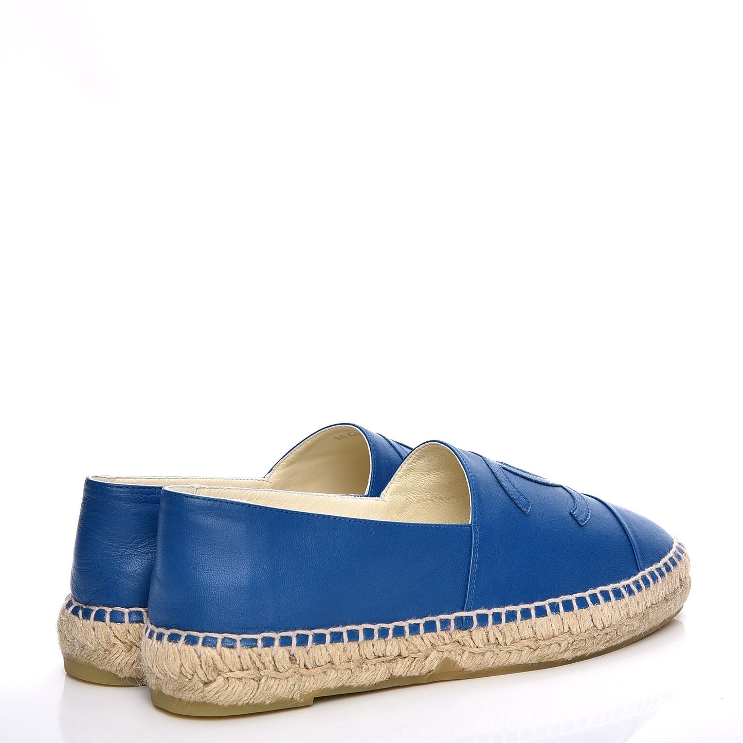Lambskin CC Espadrilles 40 Blue