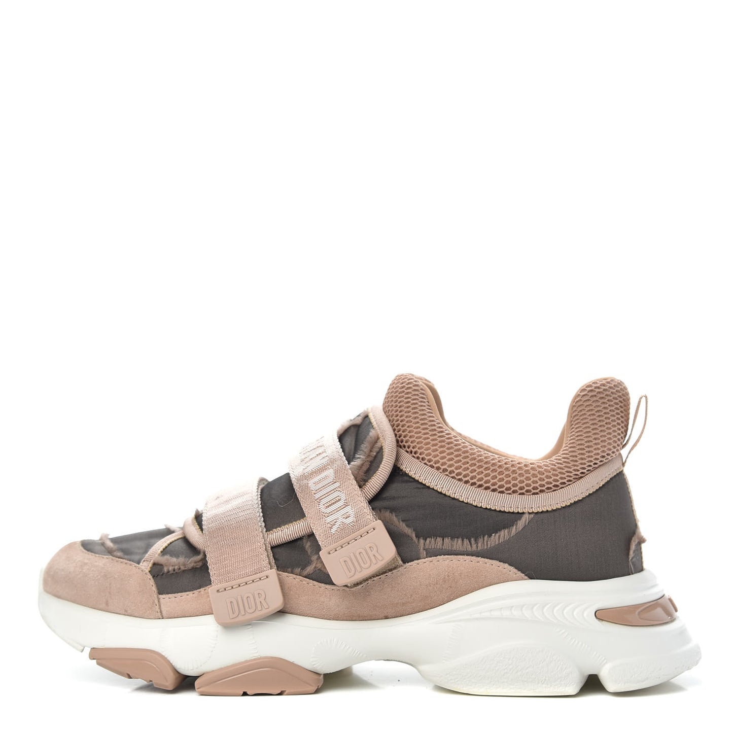 Technical Fabric Nylon Camouflage Womens D-Wander Sneakers 39.5 Nude