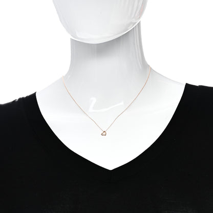 Tiffany 18K Rose Gold 7mm Elsa Peretti Open Heart Pendant Necklace 2 of 6