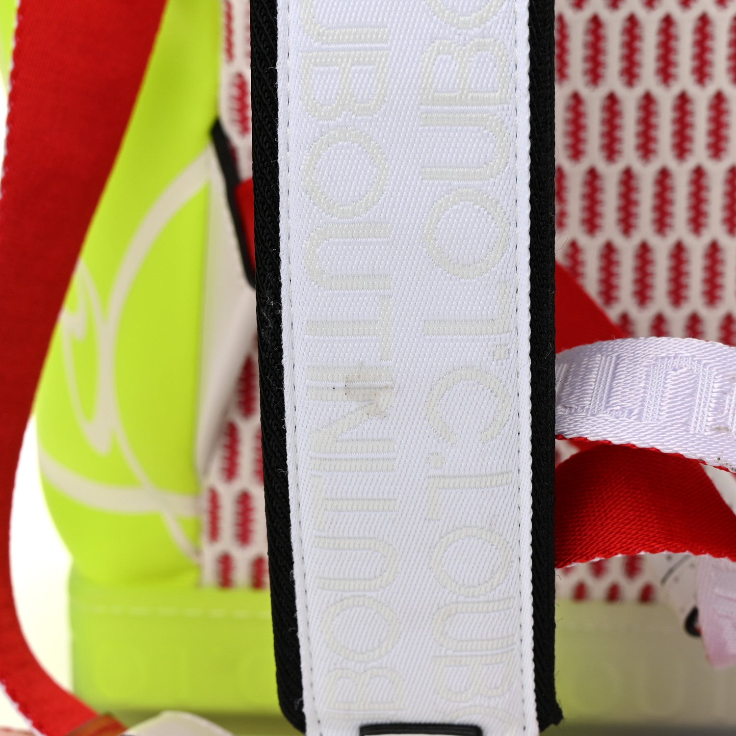 Christian Louboutin Calfskin Explorafunk Backpack Bianco Fluo Yellow 13 of 14