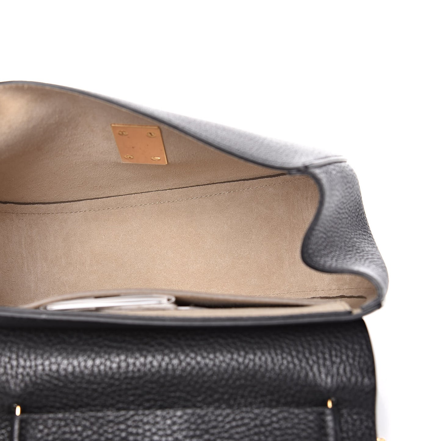 Grained Lambskin Drew Shoulder Bag Black