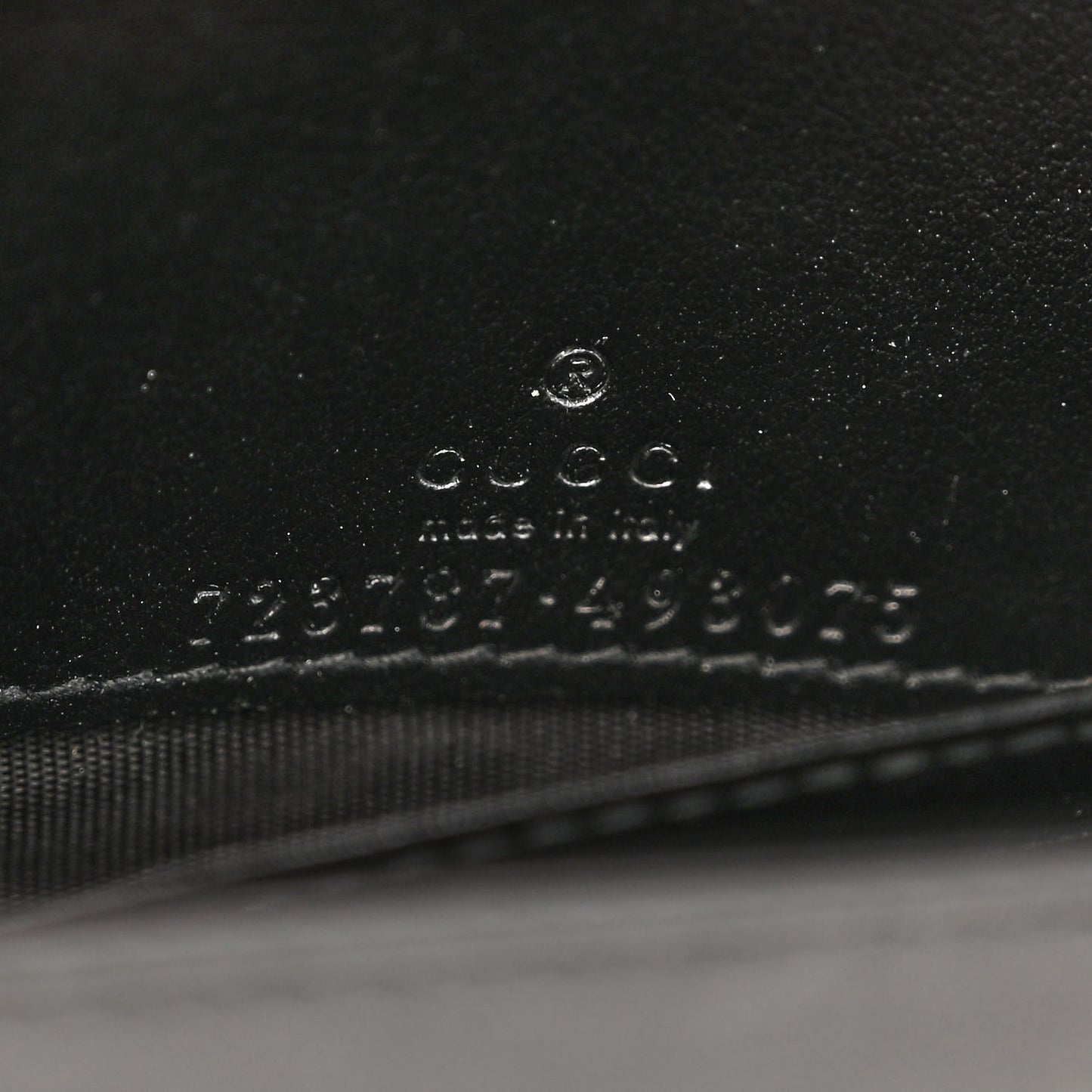 Calfskin GG Matelasse Chain Wallet Black