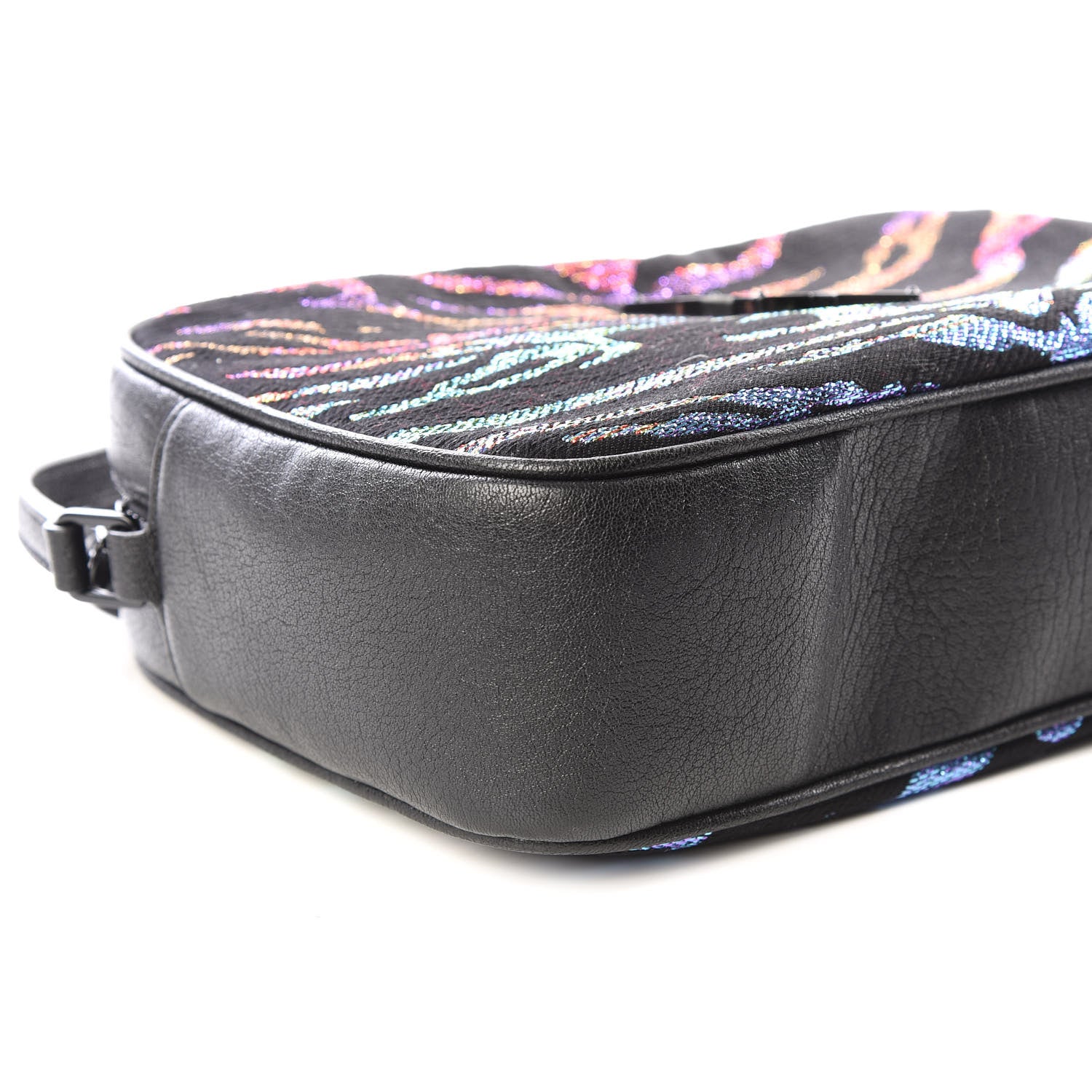 Saint Laurent Canvas Calfskin Metallic Tiger Print Monogram Lou Camera Bag Multicolor 5 of 8