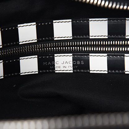 Marc Jacobs Calfskin Striped Antonia Satchel Black White 5 of 9