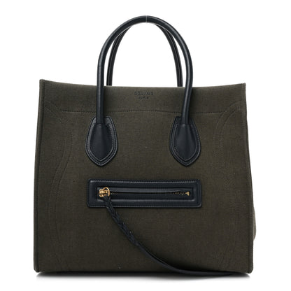 Celine Cotton Canvas Medium Phantom Luggage Olive 1 of 13
