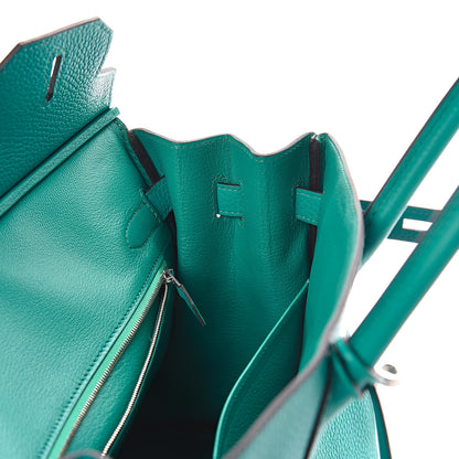 Hermes Taurillon Clemence Birkin 30 Bleu Paon 16 of 31