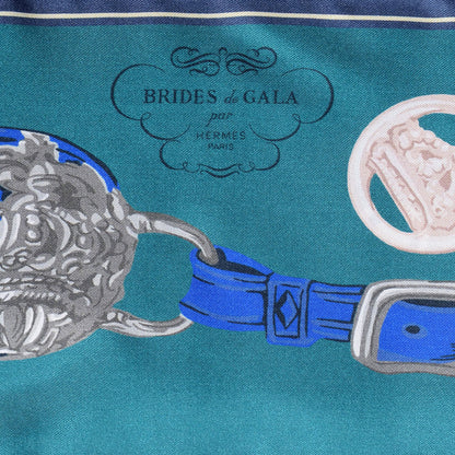 Hermes Silk Brides De Gala Maxi Twilly Canard Marine Gris Acier 7 of 7