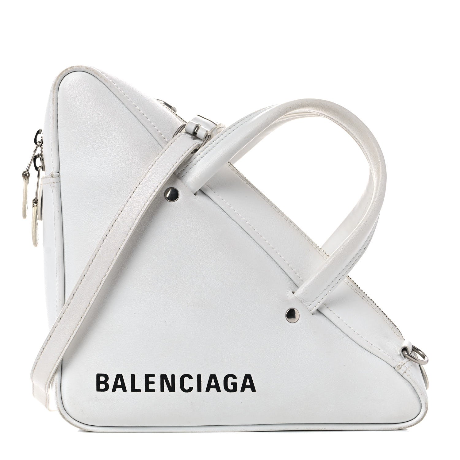 Balenciaga Calfskin S Triangle Duffle White 1 of 15