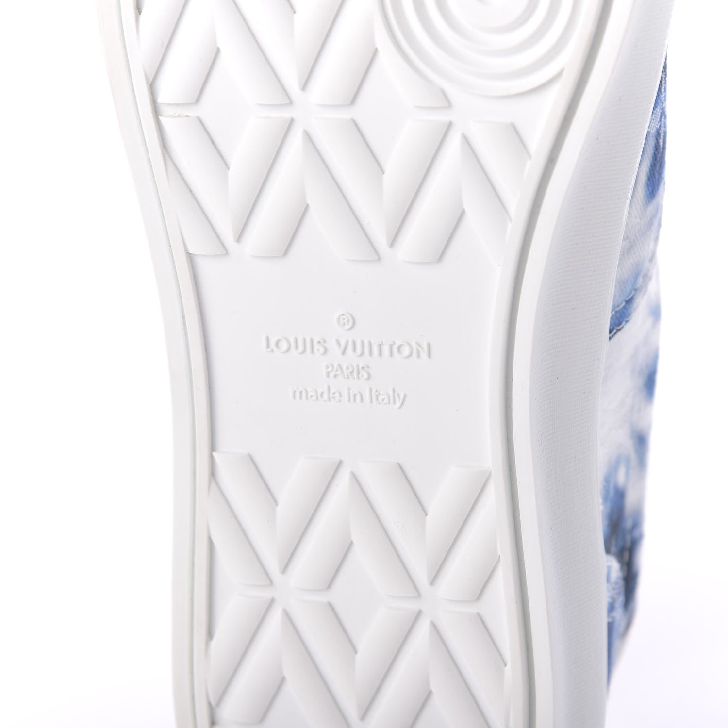 Louis Vuitton Denim Monogram Trocadero Tie Dye Sneakers 8.5 Marine 7 of 10